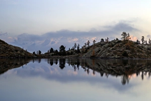 Graian Alps Prints: Dawn on Mount Rosa seen from Lac Blanc