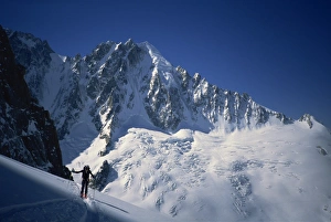 Cross Country Skiing Prints: Day one of the Haute Route-Chamonix to Zermatt in the Alps, Chamonix, Haute Savoie