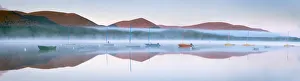 Scottish Culture Prints: Daybreak in mid-summer over Lock Morlich, Glenmore, Cairngorms National Park, Scotland