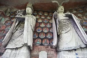 Images Dated 29th April 2008: Dazu Buddhist rock sculptures, UNESCO World Heritage Site, Chongqing Municipality