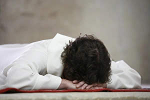 Images Dated 28th February 2000: Deacon ordination in Pontigny Abbey church, Pontigny, Yonne, Burgundy, France, Europe