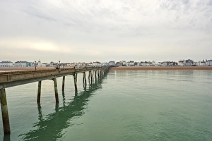 Kent Prints: Deal seafront as seen from Deal Pier, Deal, Kent, England, United Kingdom, Europe