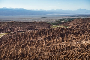 Death Valley Prints: Death Valley (Valle de la Muerte), with San Pedro de Atacama behind, Atacama Desert