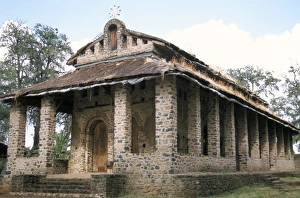 Gondar Prints: Debre Berham (Debre Birhan Selassie) church, Gondar, Ethiopia, Africa