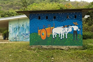 Decorated building in Punta Islita, Nicoya Pennisula, Pacific Coast, Costa Rica