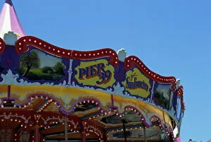 Decoration Collection: Detail of a decorated carousel on Pier 39