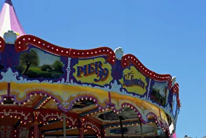 Decorated Prints: Detail of a decorated carousel on Pier 39