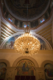 Orthodox Church Prints: Decorated ceiling in Holy Trinity Cathedral, the largest Orthodox church in the country