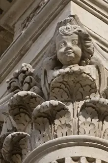 Lecce Prints: Decoration on Basilica di Santa Croce in the baroque city of Lecce, Puglia, Italy, Europe