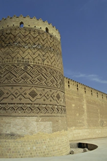 Decorative brickwork on a tower in the Citadel of Karim Khan
