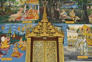 Vientiane Prints: Decorative door and wall paintings