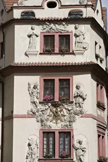 Decorative facade of house, Karlova, Old Town, Prague, Czech Republic, Europe