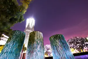 Hangzhou Prints: Decorative illuminated architectural design elements at Hangzhou Global Center, Hangzhou