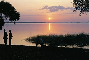 Ethiopian Prints: Deepa village, in are of the Anouak (Anuak) ethnic people, edge of Lake Tata
