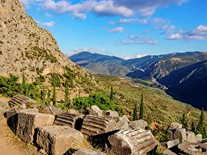 Ancient Greece Prints: Delphi Archaeological Site, Pleistos River Valley