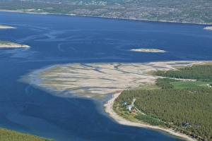 Delta Prints: Delta of sand at river mouth