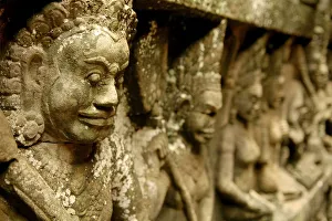 Friezes Prints: Demon statues in Angkor, Siem Reap, Cambodia, Indochina, Southeast Asia, Asia