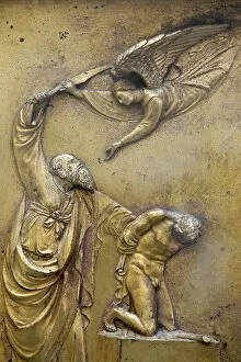 Depiction of Abraham sacrificing Isaac, Gate of Paradise door of the Baptistry of San Giovanni