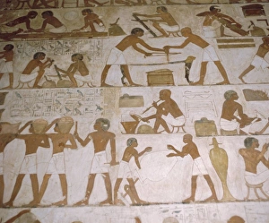 Illustration Prints: Depictions of everday life, Tomb of Renhuire, Thebes, Egypt