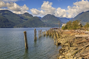 Wooden Post Gallery: Derelict buildings off The Sea to Sky Highway near Squamish, British Columbia, Canada