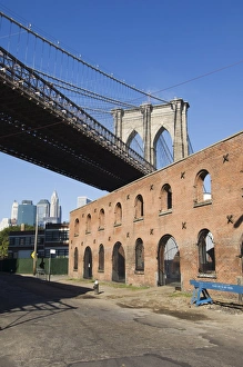 Derelict warehouses under Brooklyn Bridge