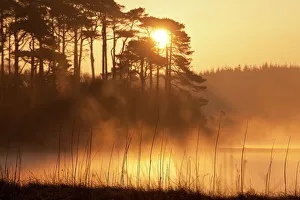 Ethereal Prints: Derryclare Lough at dawn, Connemara, County Galway, Connacht, Republic of Ireland, Europe