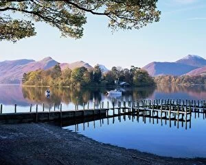 Lake District Collection: Derwent Water from Keswick, Lake District, Cumbria, England, United Kingdom, Europe