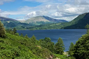 Cumbria Prints: Derwentwater, and Saddleback (Blencathra), Keswick, Lake District National Park, Cumbria