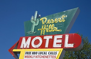 Oklahoma Prints: Desert Hills Motel Sign