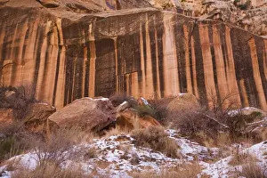 Stripe Prints: Desert Varnish on rocks, The Gorge