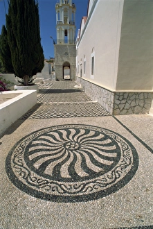 Chalki Prints: Design in cobbled pavement by St