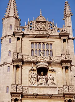 Libraries Prints: Detail, Bodleian Library, Oxford, Oxfordshire, England, United Kingdom, Europe