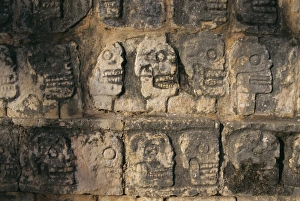 Human Face Prints: Detail, Mayan ruins