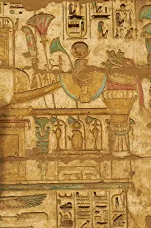 Traditionally Egyptian Prints: Detail, Medinet Habou temple, West Bank of the River Nile