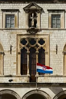 Images Dated 7th August 2010: Detail, Palata Sponza (Sponza Palace), Dubrovnik, UNESCO World Heritage Site