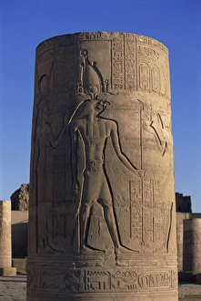 Detail, Temple of Sobek and Horus, Kom Ombo, Egypt, North Africa, Africa