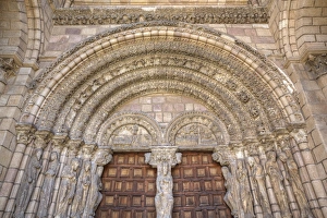 Castile And Leon Prints: Detailed doorway entrance, Basilica de San Vincente, Avila, UNESCO World Heritage Site