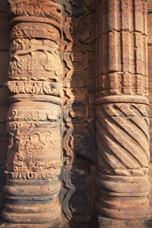 Remains Prints: Details on pillars at ruins of mission at San Ignacio Mini