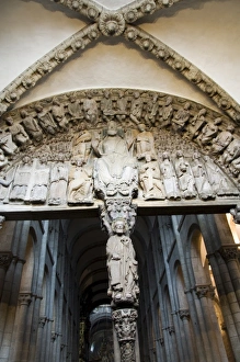 Santiago De Compostela Prints: Details from the Porch of La Gloria