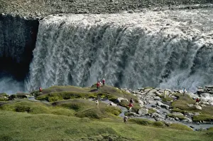 Natural Landmarks Prints: Dettifoss, Europes largest waterfall on Jokulsa a Fjollum River, Iceland