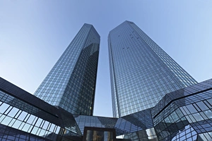 Hesse Prints: Deutsche Bank office tower block, Frankfurt, Hesse, Germany, Europe