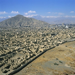 Kabul Prints: Devastation from civil war, Kabul, Afghanistan, Asia