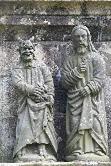 Images Dated 3rd May 2006: The Devil depicted in the Life of Jesus on the Plougonven calvary, Plougonven, Finistere