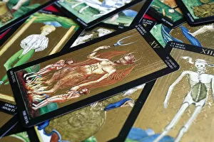 Close Up View Gallery: The devil, tarot card, Haute-Savoie, France, Europe