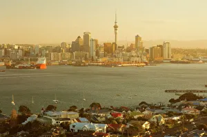 Images Dated 1st January 2000: Devonport, Auckland skyline and Waitemata Harbour