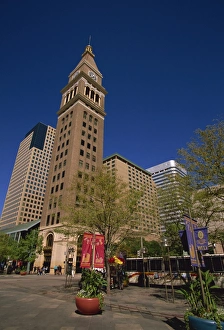 Denver Prints: D&F Tower and 16th Street Mall, Denver, Colorado, United States of America, North America