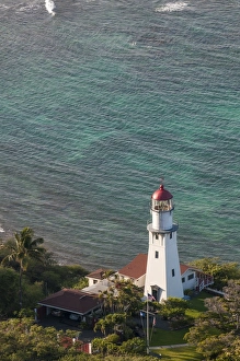 Pacific Islands Prints: Diamond Head Lighthouse, Honolulu, Oahu, Hawaii, United States of America, Pacific