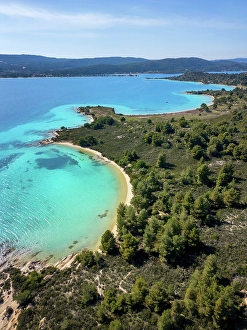Azure Prints: Diaporos island with wild beaches with turquoise water