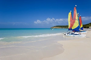 Images Dated 3rd February 2008: Dickenson Bay beach, the largest and most famous beach in Antigua, Leeward Islands