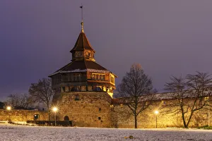 Esslingen Am Neckar Prints: Dicker Turm tower at the castle, Esslingen am Neckar, Baden-Wurttemberg, Germany, Europe